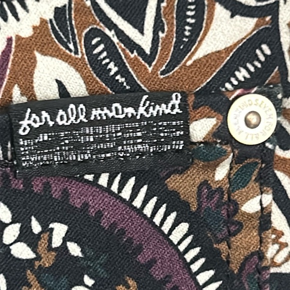 NWT 7 For All Mankind Women’s Ankle Super Skinny Stretch Paisley Print Pant - Picture 5 of 11